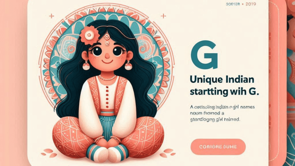 Unique Indian Girl Names Starting with G