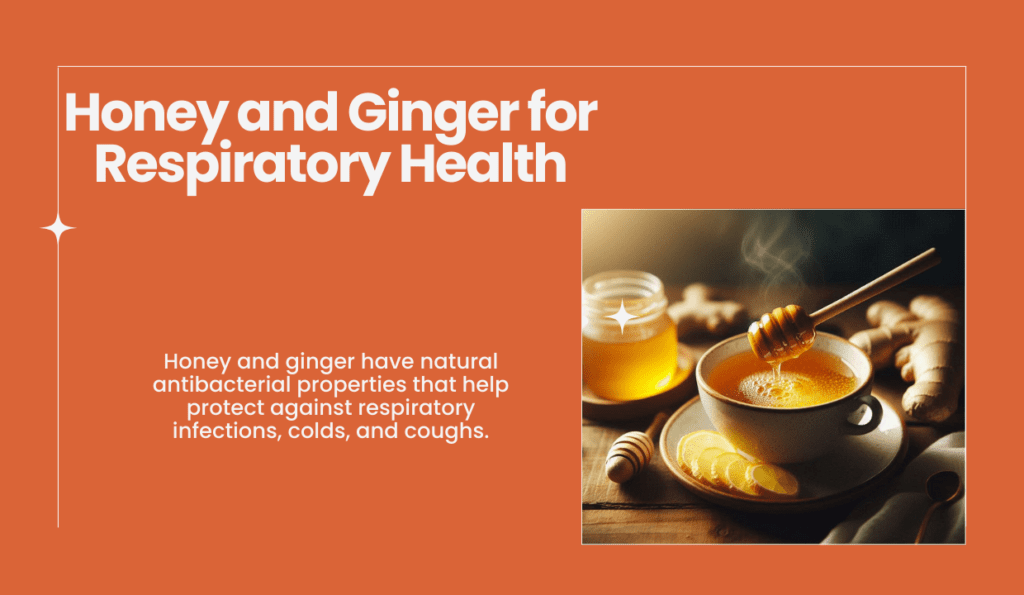 Warm water with honey and ginger to support respiratory health and immunity in children