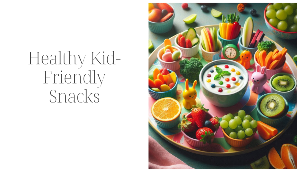 Kid-friendly snacks for immunity like fruits, vegetables, and yogurt